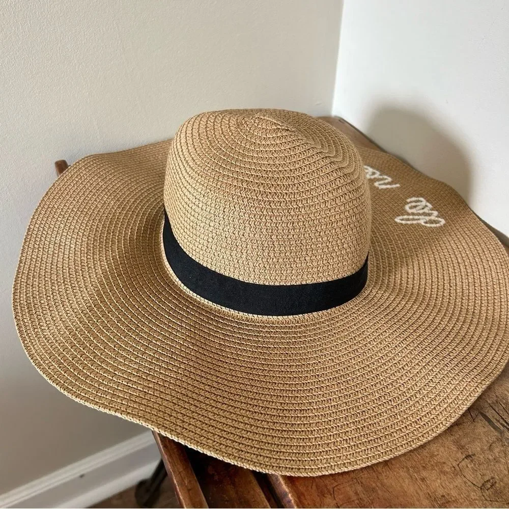 Do Not Disturb wide brim sun hat one size fits most, adult
